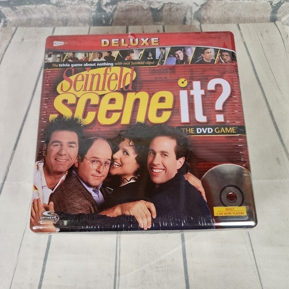 Scene It Deluxe DVD Seinfeld Edition Metal Tin  New - Picture 2 of 10